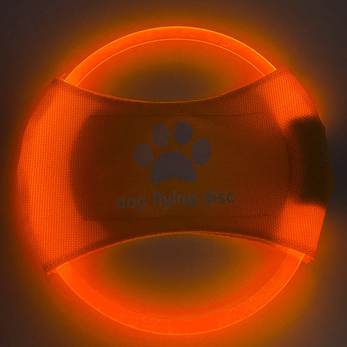 LED Light-Up Flying Disc for Dogs – Rechargeable Interactive Training Toy
