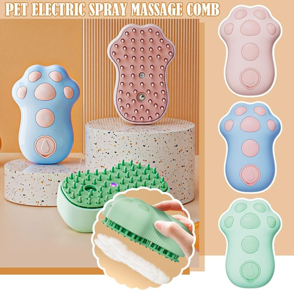 Electric Pet Spray Grooming Brush for Cats & Dogs (USB Rechargeable)