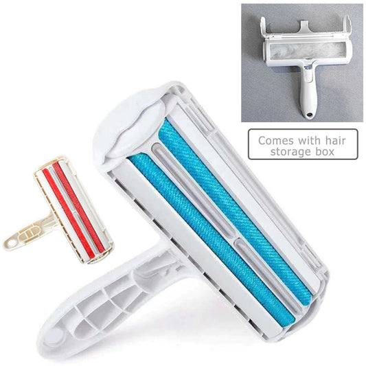 Reusable Pet Hair Roller Remover – 2-Way Lint Brush for Dogs & Cats