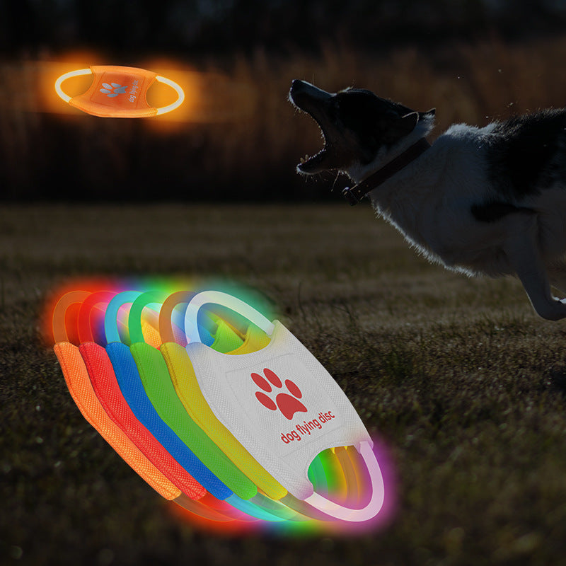 LED Light-Up Flying Disc for Dogs – Rechargeable Interactive Training Toy