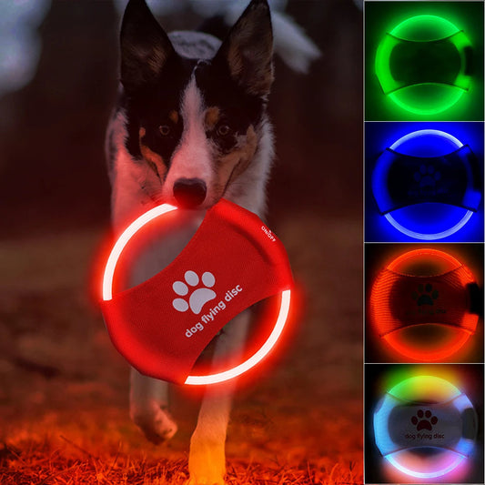 LED Light-Up Flying Disc for Dogs – Rechargeable Interactive Training Toy