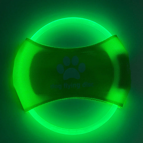 LED Light-Up Flying Disc for Dogs – Rechargeable Interactive Training Toy
