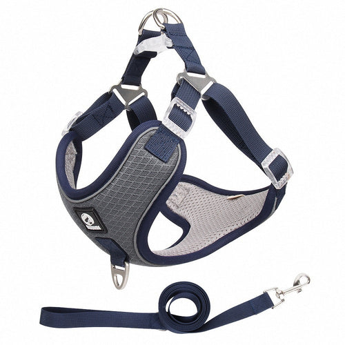 Adjustable Reflective Mesh Dog Harness – Breathable & Comfortable