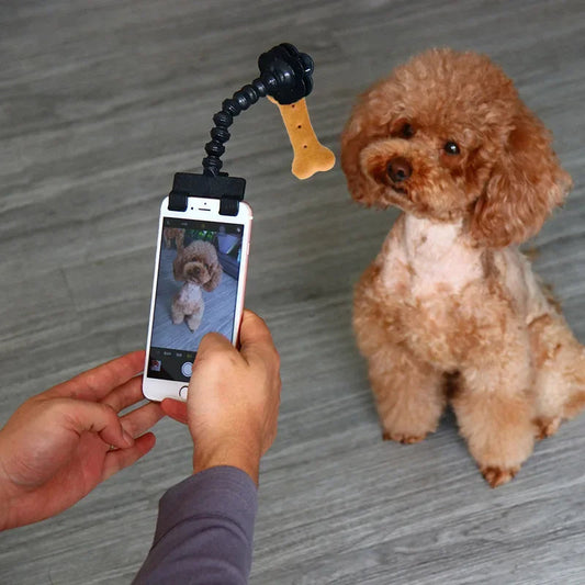 Pet Selfie Stick – Treat Clip Phone Holder for Dogs & Cats
