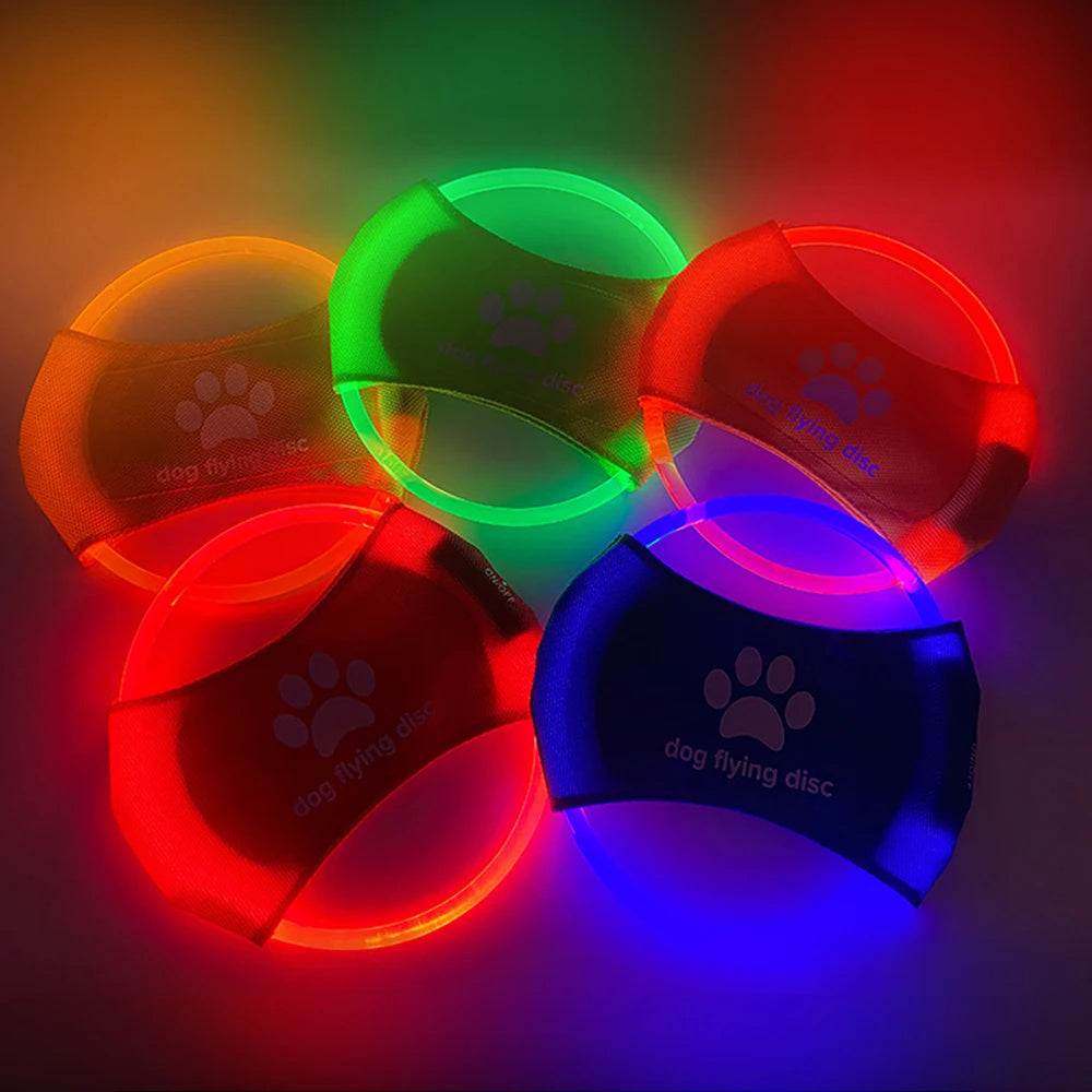 LED Light-Up Flying Disc for Dogs – Rechargeable Interactive Training Toy