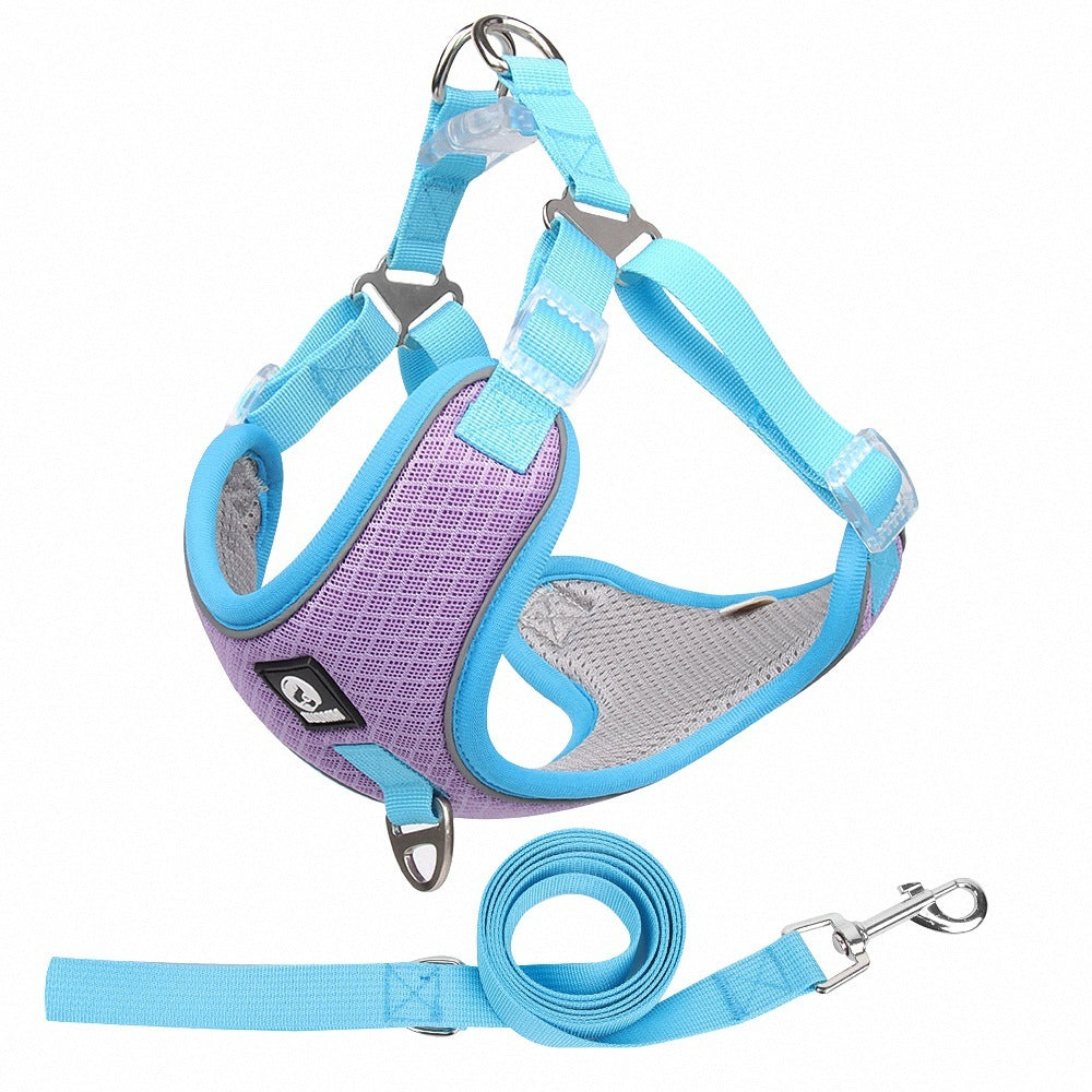 Adjustable Reflective Mesh Dog Harness – Breathable & Comfortable